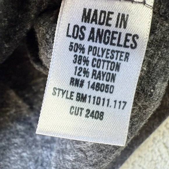 Buck Mason Men's Crewneck T-Shirt Lot of 2 Heather Charcoal Grey Size L USA - Picture 8 of 8